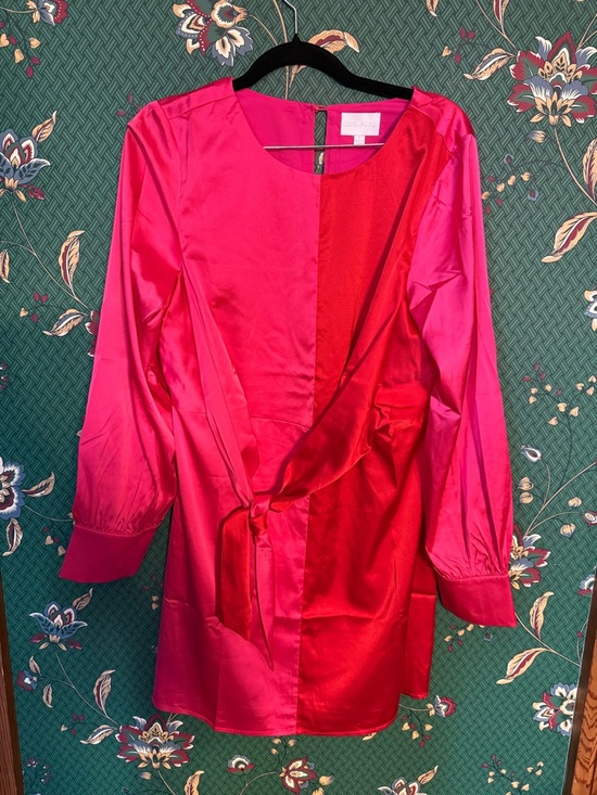 Sugarlips Other - Sugarlips Two-Tone Hot Pink and Red Satin Dress